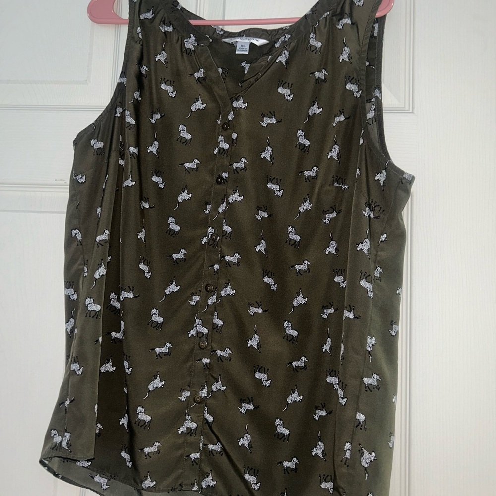 Croft & Barrow Green Ruched Blouse